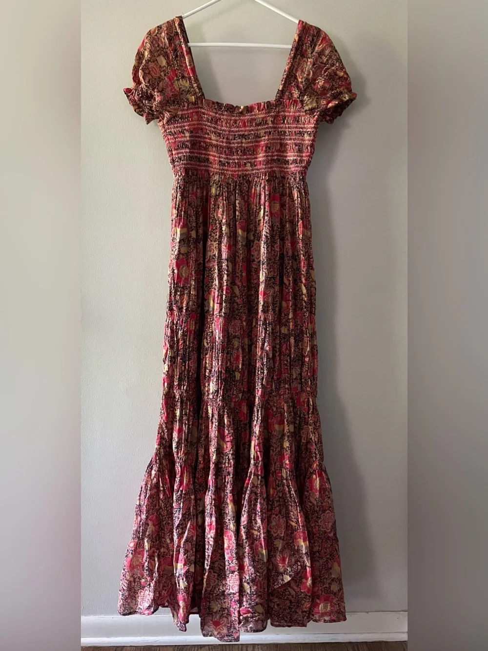 NWT New Free People Getaway Maxi Dress in Black Combo Size S - Picture 7 of 7